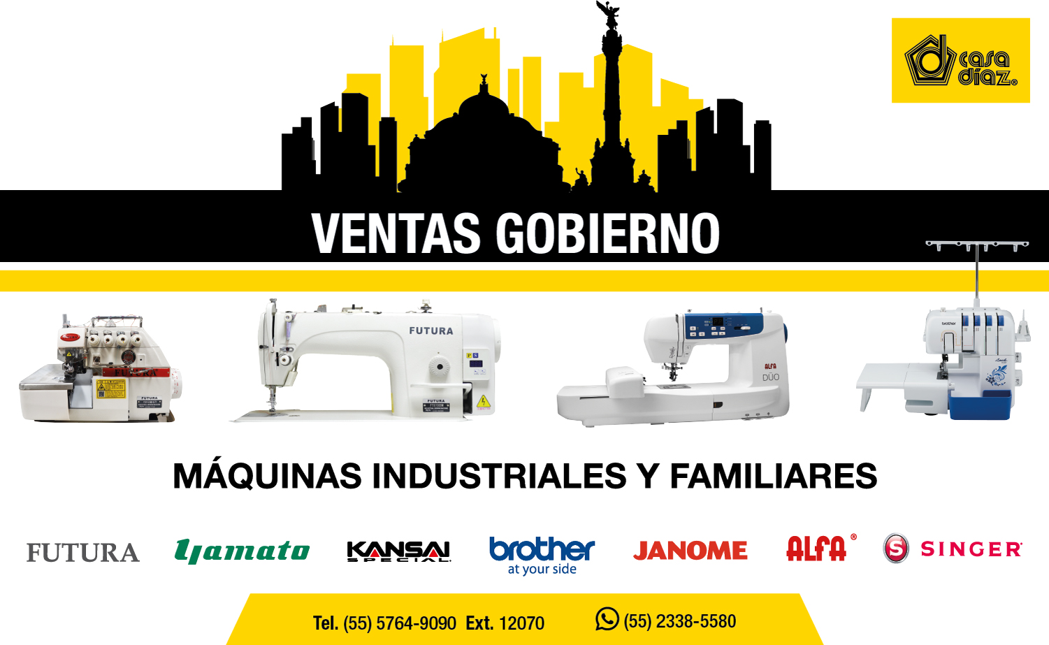 M�quinas de coser, bordado y serigraf�a